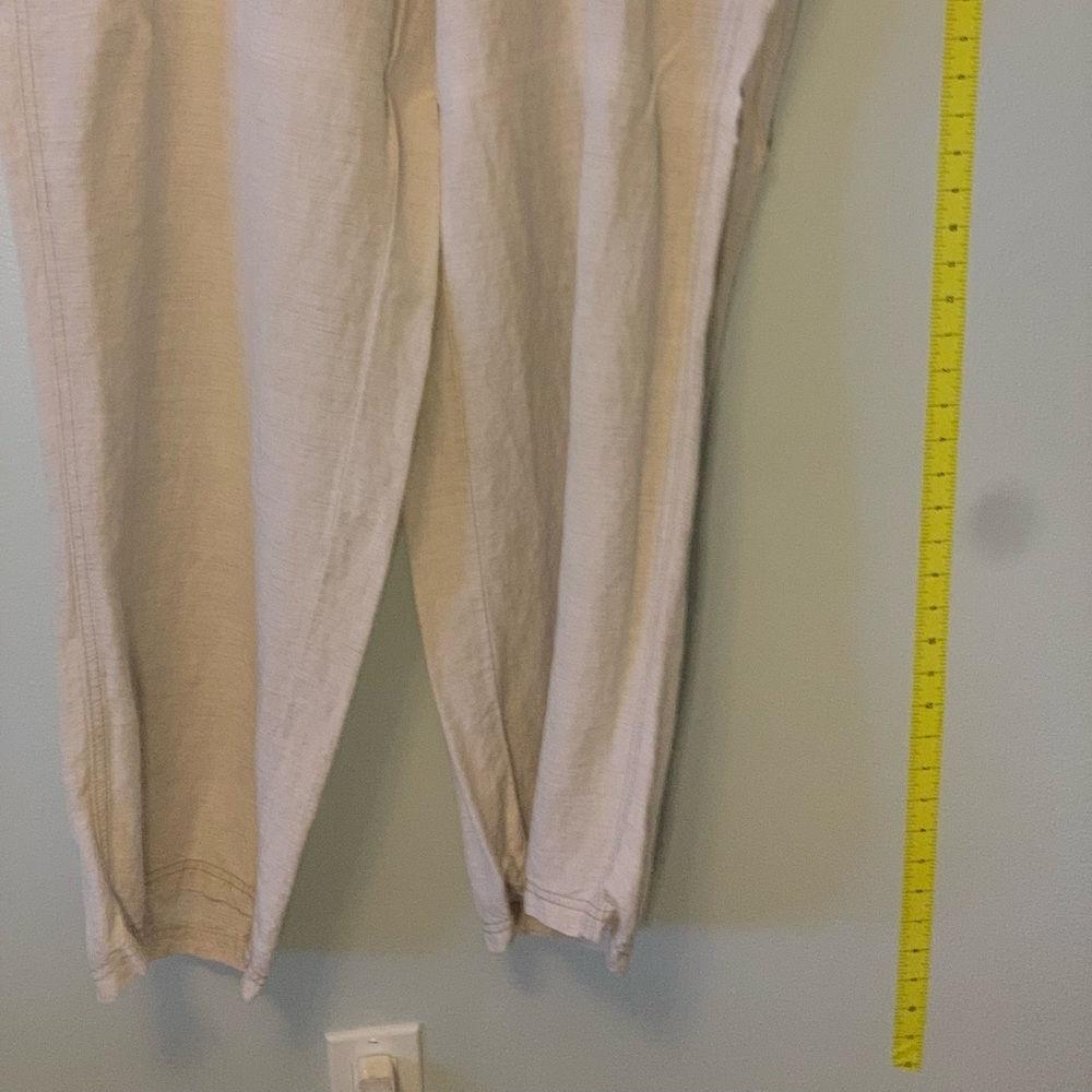 Linen pants natural elastic tie waist - Picture 4 of 4
